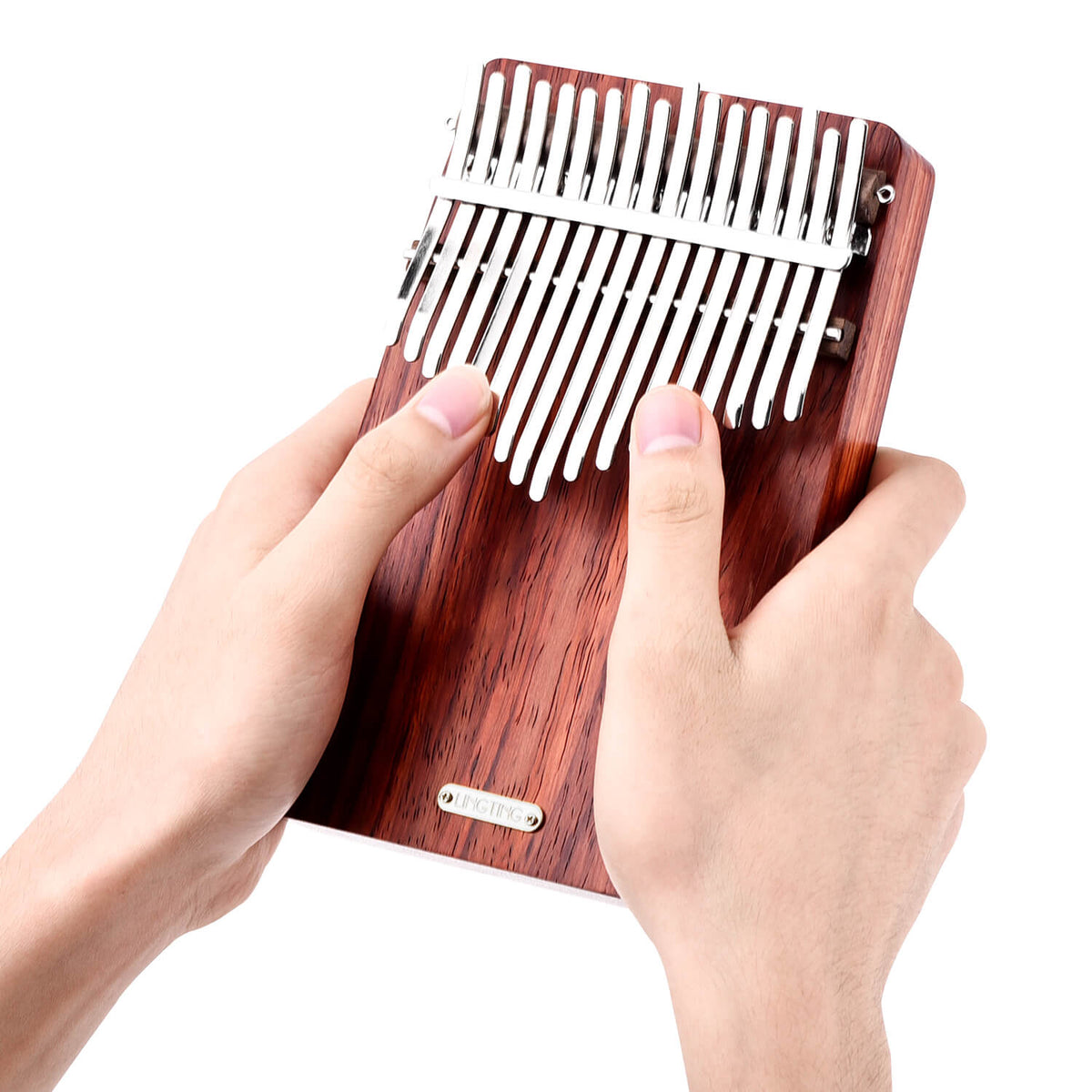 LingTing 42 Key Chromatic Kalimba Flat Solid Board Finger Thumb Piano  Walnut Wood Piano