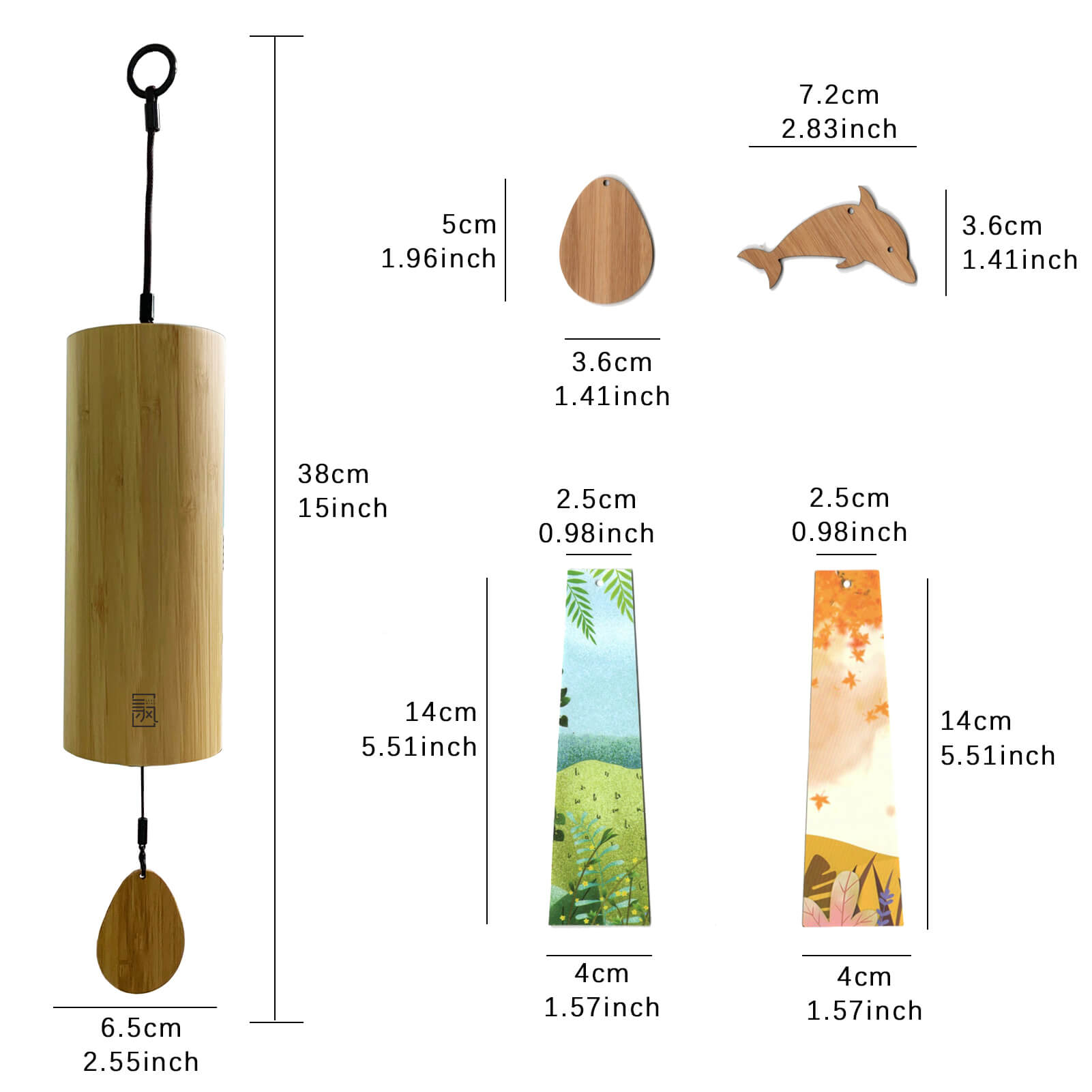 LingTing Bamboo Tuned Wind Chimes