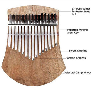 GECKO 17 Key Kalimba Camphor wood | B Major