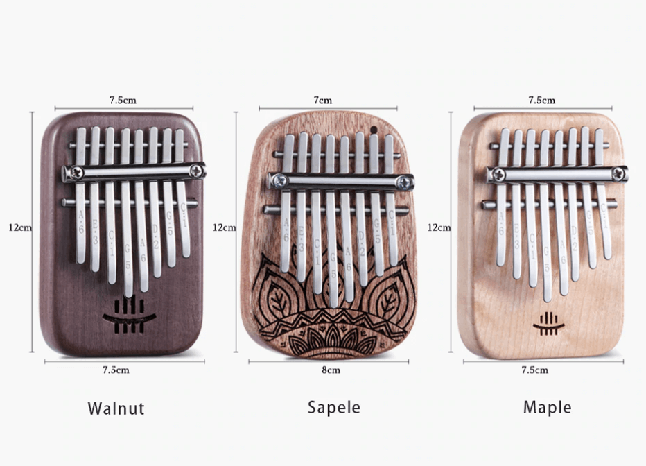 Hluru 8 Keys Mini Kalimba | Maple Wood