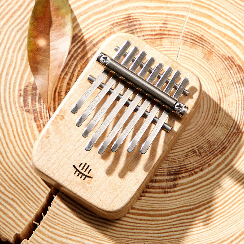 Hluru Mini Kalimba 8 Keys, Maple Wood Thumb Piano Instrument For Kids