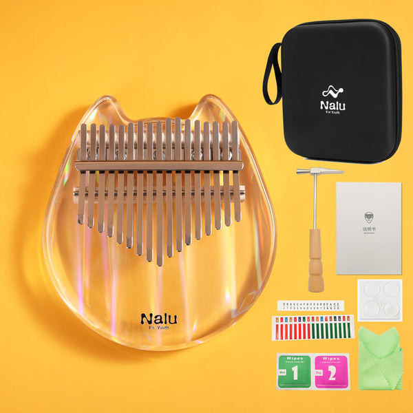 Acrylic Cat Bear Kalimba with Protective Case | Nalu For Youth