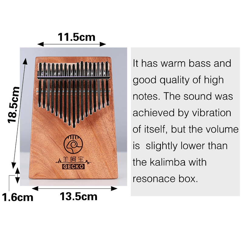 April Yang x Gecko 17 Keys Acoustic Solid Body Kalimba