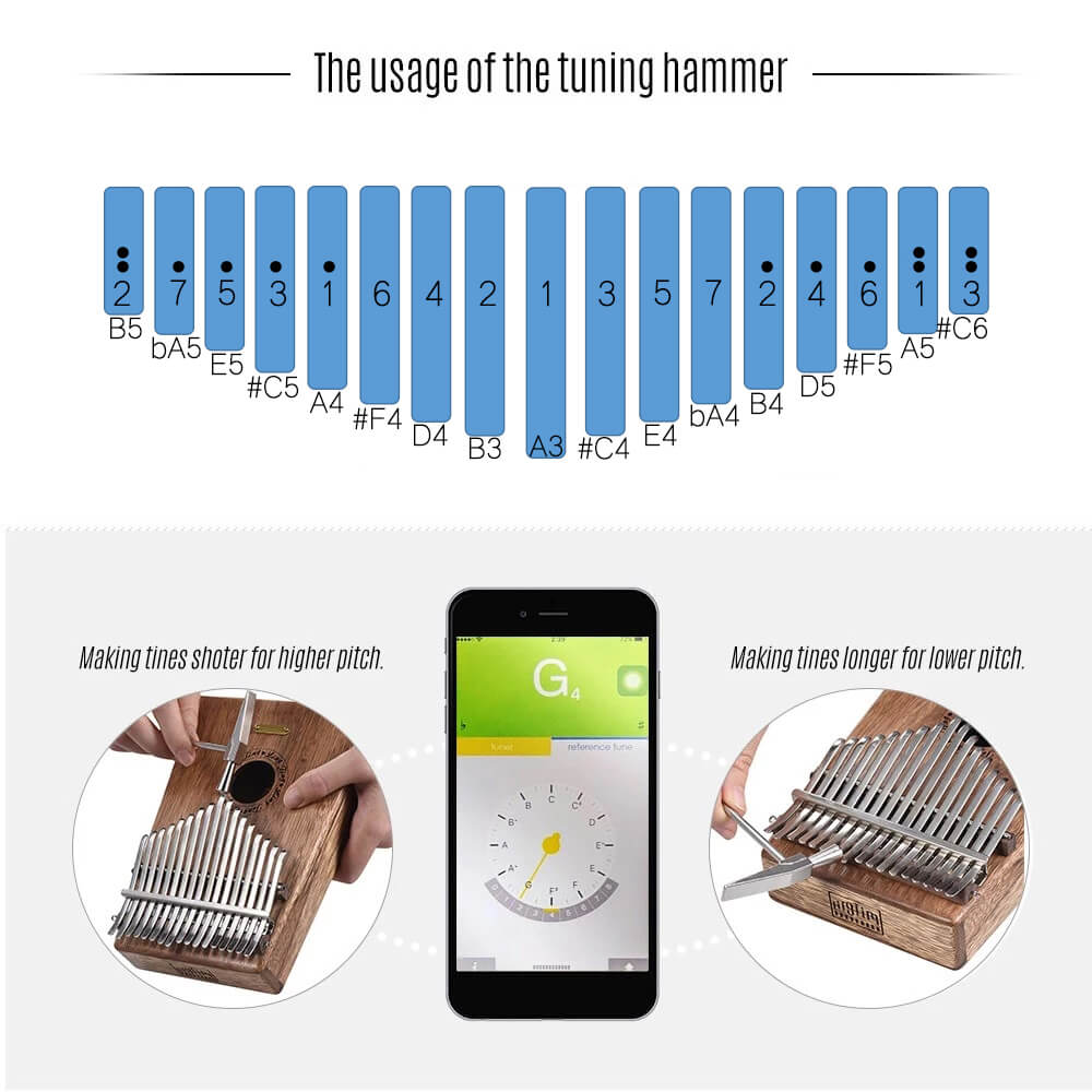 LingTing Electric Kalimba 17 Keys | A Major