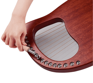 16 snaren Lyre Harp Mahonie Pickup Set Harp Warm Stem Afslankend Instrument Body String Mahogany Body met Stemsleutel plectrums voor Volwassenen Kinderen Vintage (Europees houtpatroonkleur 16 snaren Lyre Harp Mahonie Pickup Set Harp Warm Stem Afslankend Instrument Body String Mahogany Body met Stemsleutel plectrums voor Volwassenen Kinderen Vintage (Europees houtpatroonkleur
