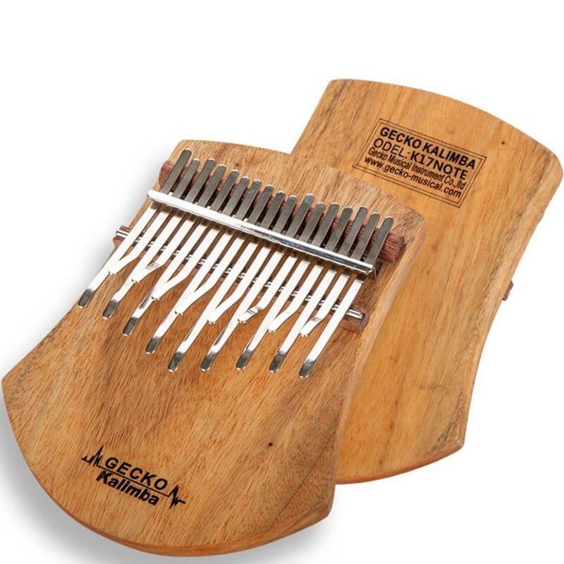 Kalimba 17 Tasti Gecko - Piano Da Pollice In Legno Di Mogano, Con Custodia EVA E Martello Accordatura - Foto 10