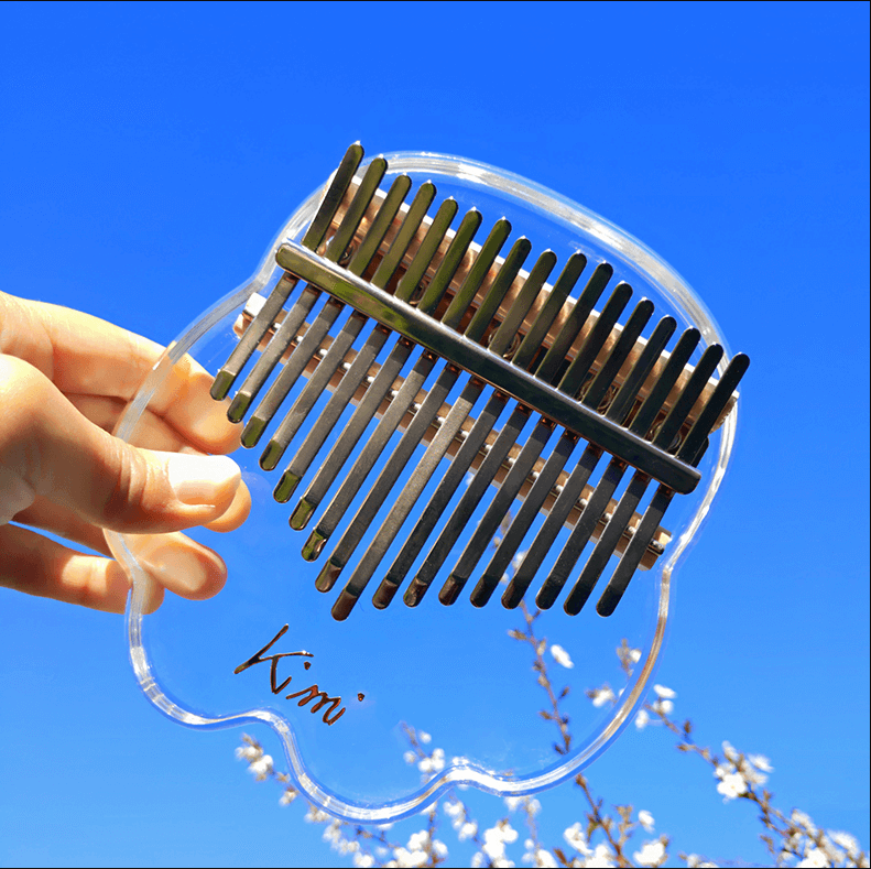 Kimi Kalimba Cat Paw Acrylic Clear Thumb Piano Cute Glass