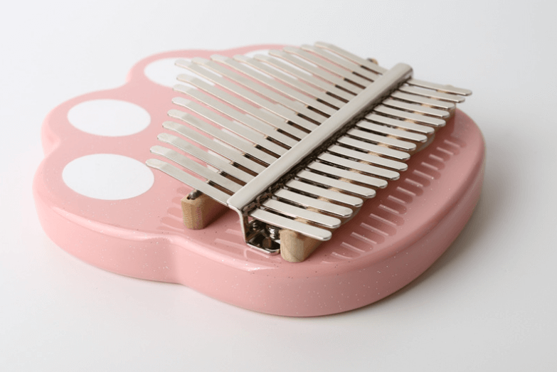 New Arrival! Kimi Pink Okoume Wood Kalimba | Cat Paw Shape