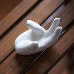 White Ocarina Collector | Ceramic Hand Stand For Ocarina