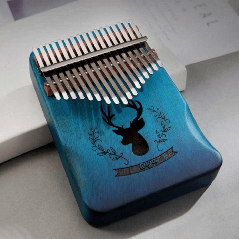 Reindeer Kalimba Blue Ergonomic 17 key Thumb Piano Instrument