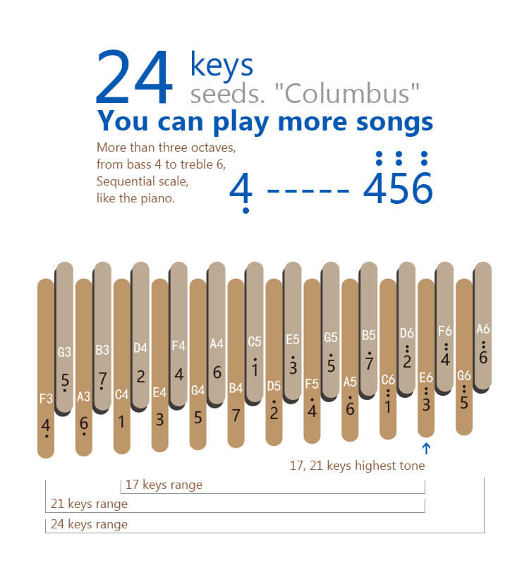 Seeds Double-layer 24-key Kalimba | Columbus